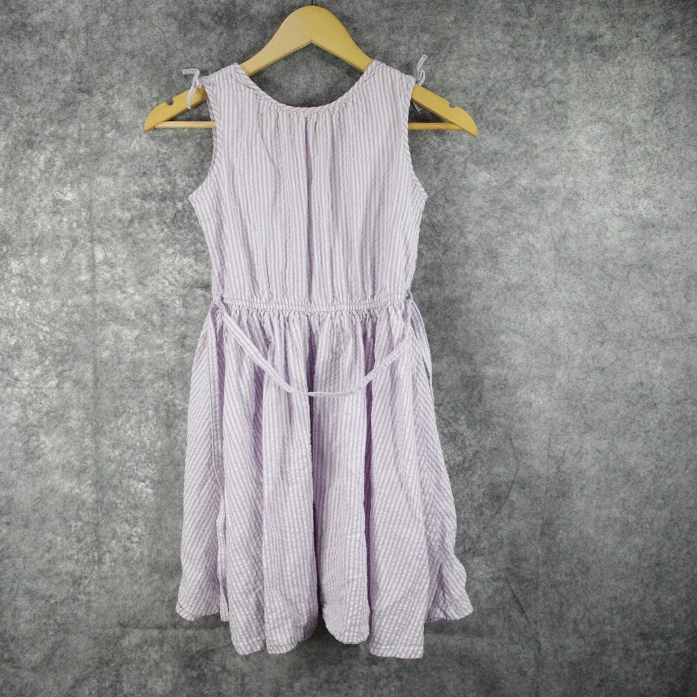Lot of 2 Dresses Girls 7-8 Lands End SeerSucker Childrens Place Wholesale Bundle